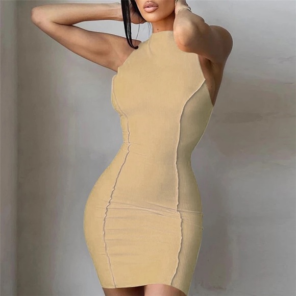 Short Fitted Dress with Dee cutout - Picture 2 of 6